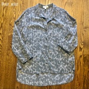 Cloth & Stone Camouflage Print Button Down Size L